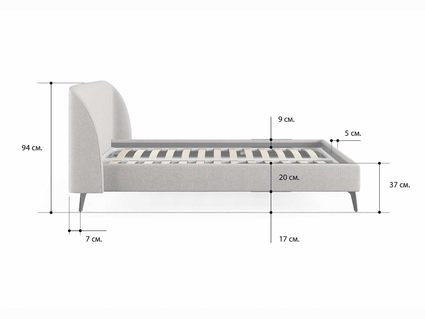 Кровать Сонум Rosa Вельвет Латте