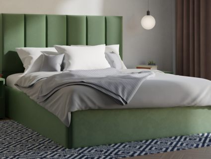 Кровать Lonax Милана велюр Dolly-17 (с основанием)