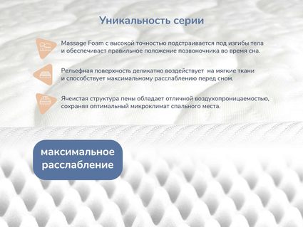 Матрас Димакс Relmas Twin Foam 3Zone 90х190