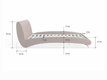 Кровать Сонум Verona Экокожа Белая 180х190