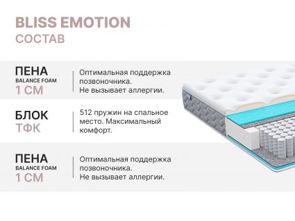 Матрас Димакс Bliss Emotion 155х200