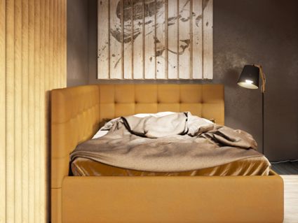 Кровать Nuvola Sabina угловая Velutto 14 (с подъемным механизмом) 90х190